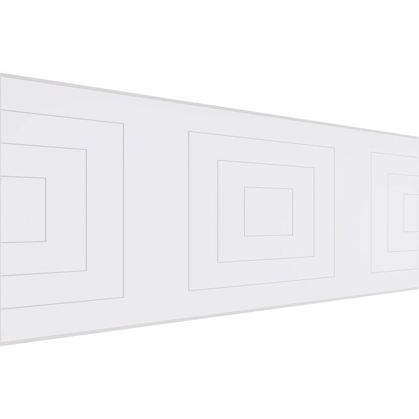 Ekena Millwork Set of Four Panels for 94 1/2"W x 36 1/4"H Mid Century Modern Fretwork Wainscot Wall Paneling WPKP18X01X47MCM - main